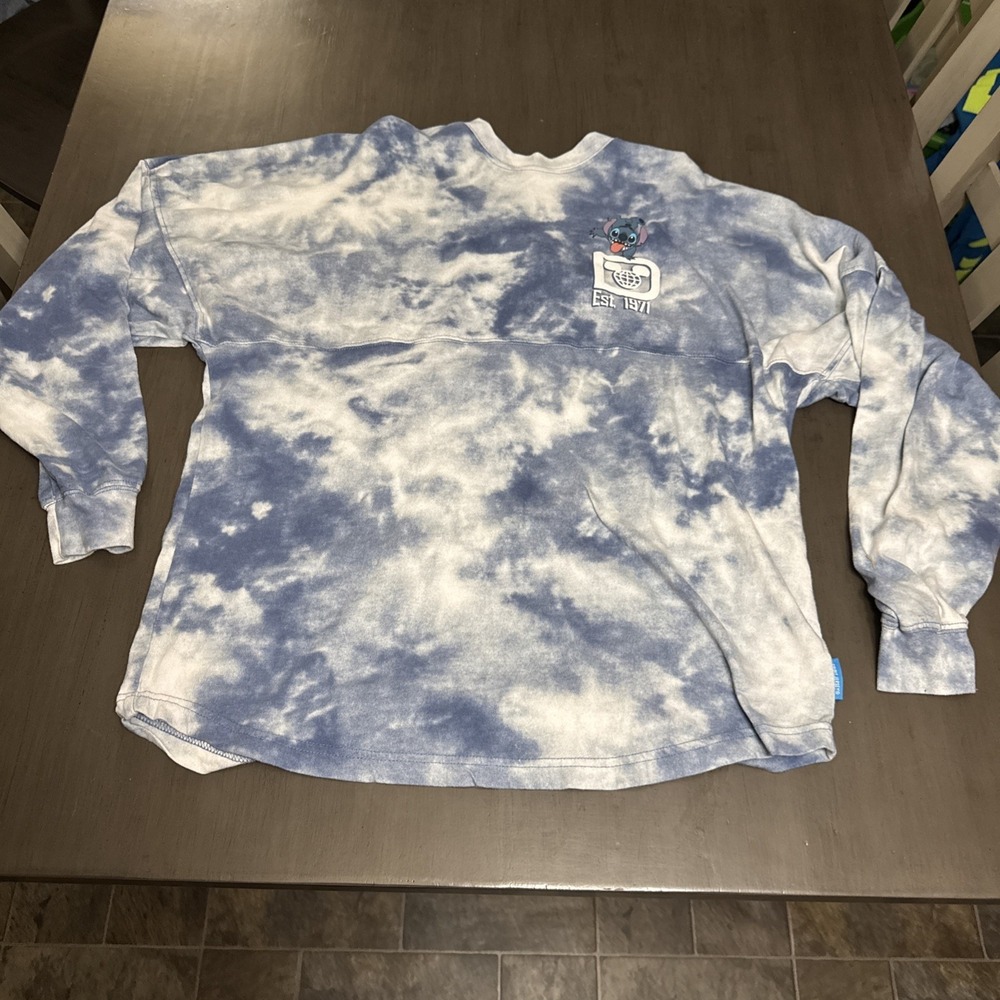 Walt Disney World Spirit Jersey Adult Sz M Stitch Experiment 626 Disney Tie Dye